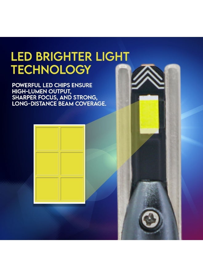 طقم لمبات ليد أمامية عالية القوة 360 درجة ZDT (قطعتين) – 9006 | 120 واط | شعاع أحادي | 6000 كلفن مع درايفر | ضمان دولي لمدة 6 أشهر - Image 2